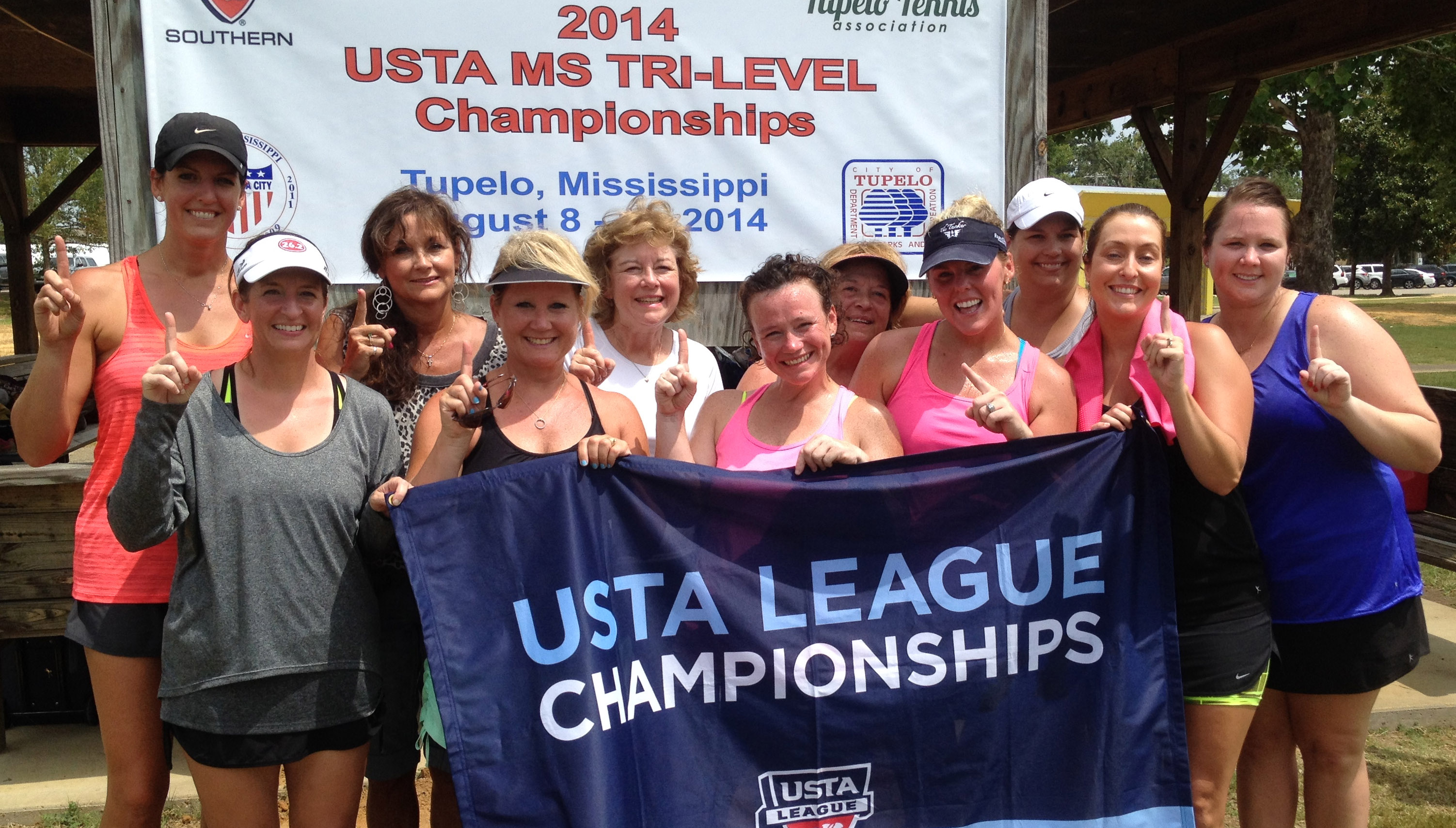 The Brookhill Tennis Club consists of (from left):Heather Watts, Mary Helen Miller, Angela Taylor, Beth Evans, Celeste Carty, Kasey Hutson, Poozie Swink, Lindsey Robinson, Kelly Calcote, Deanna Howington, Anna Johnson. Team members not pictured are Carolyn Stephens, Courtney Watts, and Katie Hall.