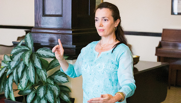 Julie Williford uses her Ghungroos when practicing, performing and learning the classical Indian style of dance Kathak, which means “to tell a story.” Ghungroos are bells that are tied to the ankles of classical Indian dancers and serve to help the audience hear the complex footwork of the art form. Ghungroos are also associated with stars.