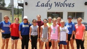 CO-LIN MEDIA / CLIFF FURR / Lincoln County campers who attended the afternoon sessions included Emily Felder, Allison Livingston, Lauren Mabry, Madison Moak, Marli Peden, Abby Richardson, Madilyn Rollinson, Morgan Smith, Kat Wallace, and Baylee Zumbro.