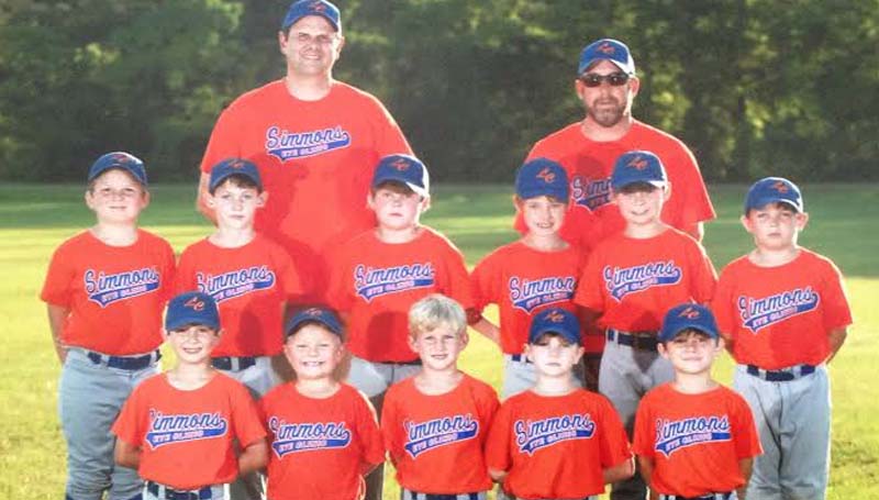 DAILY LEADER / Photo Submitted / Simmons Eye Clinic 7 and 8-year-old AA Coach-Pitch team went undefeated during the regular season and were crown the American League Champions. Members of the teams are (kneeling, from left) Luke Simmons, Teague Russell, Eli Thornton, Mark Gill, John Marbury; (middle row) Brody Banks, David Williams, Cole Spencer, Jackson Wallace, Pierce Whittington, Griffin Smith; (back row) Assistant Coach Dr. Worth Simmons and Head Coach David Smith. Not pictured Assistant Coach Rusty Williams.