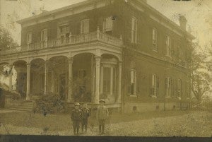 A historical photograph of the Hardy House located on Natchez Avenue. This photo was featured on Molly Carruth Mandel's history blog "Sippiana Succotash."