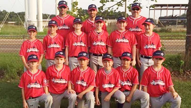DAILY LEADER / Photo submitted / 10-YEAR-OLD AMERICANS ALL-STARS - The Lincoln County American 10-year-old All-Stars won the Dixie Boys AAA North Sub-District Six baseball tournament crown at Keystone Park in Brookhaven. The Americans finished the tournament undefeated with a 3-0 record. Members of the team are (from left, first row) Caden Yarborough, Easton Sartin, Samuel Evans, Gavin Leggett, Caleb Smith, Carter Holcomb; (middle row) Payne Waldrop, Will Loy, Jacob Rushing, Brandon Welch, Corby Husser, Hunter Goebel; (back row) Coach Jeremy Loy, Head Coach Sammy Holcomb and Coach Corey Welch.