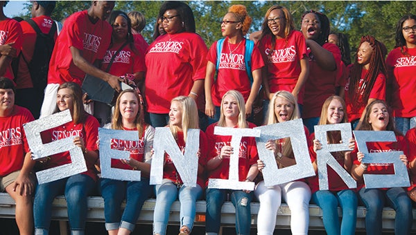 Brookhaven High School Class of 2016 rode to their last first day of school in style Thursday. In a long-standing tradition, the seniors paraded through Brookhaven on a float. They were greeted at the school by parents and friends in front of the high school.
