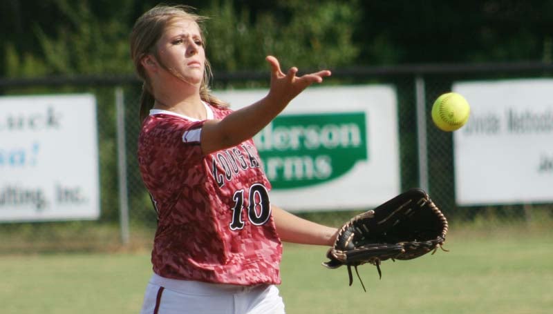 DAILY LEADER / Marty Albright / Lawrence County freshman pitcher Julianna Johnson sees action on the rubber Saturday against Mize.
