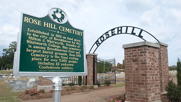 File photo Brookhaven may erect a black, vinyl-coated chain-link fence around Rose Hill Cemetery at a cost of about $80,000.