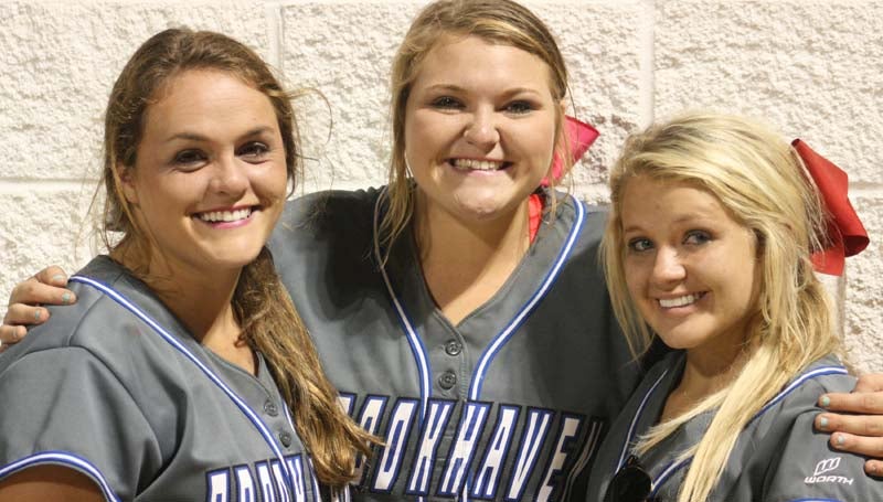 Daily Leader / Marty Albright / Brookhaven Academy recognizes its softball seniors - Allison Livingston, Allie Summers and Alex Rae Smith - Tuesday night.