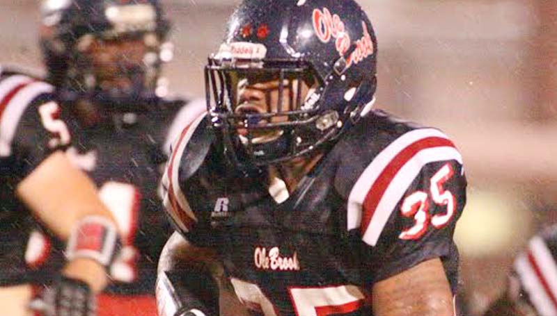 Daily Leader / Jonathon Alford / Brookhaven's Dedric Smith (35) returns a fumble for a touchdown Friday night.