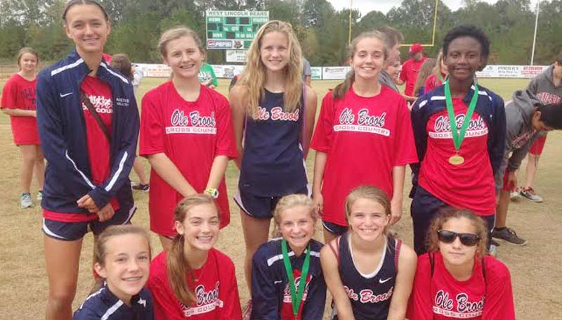 Daily Leader / photo submitted / The Brookhaven Lady Panthers cross country team won West Lincoln's Invitational Saturday.