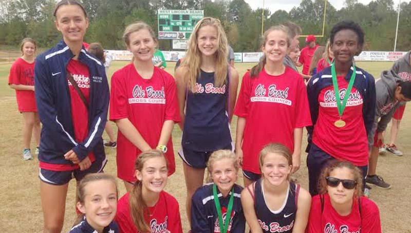 Daily Leader / photo submitted / The Brookhaven Lady Panthers cross country team won West Lincoln's Invitational Saturday.