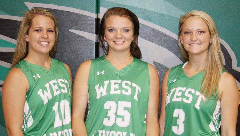 Daily Leader / Marty Albright / The Lady Bears will look to seniors (from left) Layton Sills, Hanna Moak and Alli Mullins for guidance in 2015-16 season.