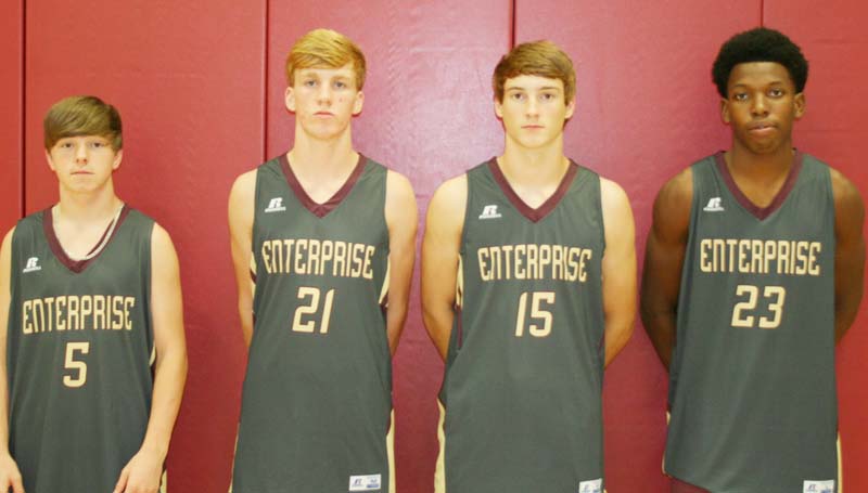Daily Leader / Marty Albright / Enterprise Yellow Jackets juniors (from left) Cody Leggett, Austin Carter, Zach Hodges and Dwayne Pendleton.