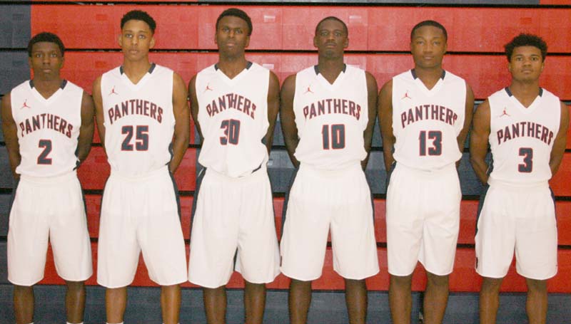 Daily Leader / Marty Albright / Seniors playing basketball for the Brookhaven Panthers are (from left) Lazorian McNulty, Marte Jones, Darius Bryant, Darrian Wilson, Garrick Smith and Shon Blackwell.