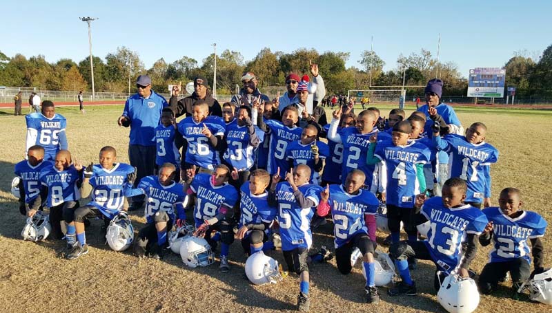 Daily Leader / Photo Submitted / Members of the Brookhaven Southern Wildcats 8-under team are: Jordyn Kees, Javarius Nelson, Adavion Herring, Durrell Washington, Cearic Walker, Ladamion Owens, Taiwan Dixon, Jasmine Robertson, Zakobi Washington, Seth Butler, Amon Herring, Calijah Drake, James McCullough, Cedric Sanders, Demiri Smith, Dariuntae Owens, Da'Sean Ard, Benton Turner, Daylon Barton, Devion Brown, Patrick Joiner, Timothy Smith, Jevarius Dickey, Jordan Dixon, Je'Erion Smith, Kievon Brown, Marcus Henderson, Abiy Demeke, Kemari Brown, LaJavion Nelson, Markel Smith, Zachary Moore, Fabion Washington II, not pictured Adreon Byrd, assistant coaches: Vincent Brown, Kenny Smith, Durrell Washingtono, Terrell Barden, Kris Coleman and head coach Frank Collins.