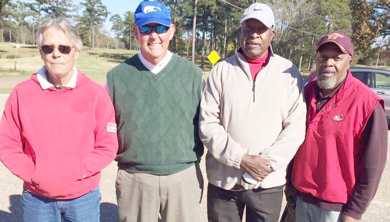 Daily Leader / photo submitted / In Thursday's senior scramble at the Brookhaven Country Club, the team of (from left) Kenny Thornhill, Eddie Ashley, Curtis Barnes, and Jerry Handy won first place with a score of 13 under par 57.