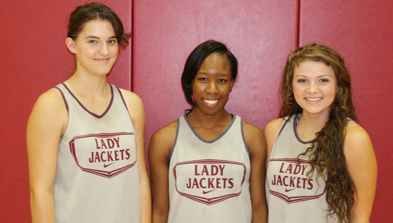 Daily Leader / MARTY ALBRIGHT / Juniors Michele Herrington, Alissa Barlow and Courtney Greer led the Lady Jackets in scoring Friday night against Pisgah.