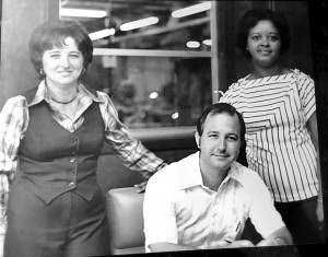 Pictured are Bonnie Chance, Ed Tinsley and Maggie Ruth Robinson. Tinsley operated Mr. T’s Apparel from 1978 to 1996.