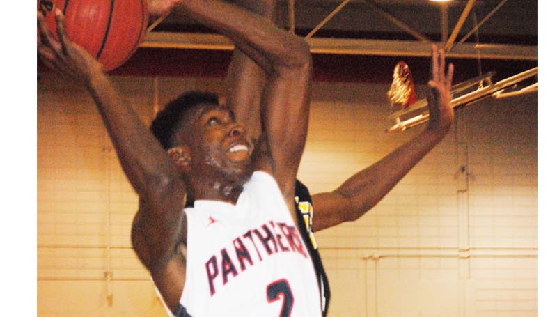 Daily Leader / Marty Albright / Brookhaven's Lazorian McNulty (2) directed his Panthers with a game-high 18 points against Jefferson County Tuesday night.