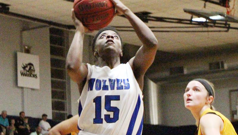 Co-Lin Media / Natalie Davis / Co-Lin's Alexis Collins goes in for the lay-up against Pearl River Monday night.