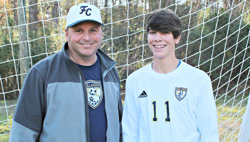 Daily Leader / Stephanie McCormick / Franklin County coach Jeff Long and Kyle McCormick have been selected to participate in the 2015-16 MAC All-Star Soccer game. It will take place Feb. 13 at Clinton High School. This will be Long's fourth appearance in the All-Star game. McCormick, a senior, was voted Region 6, District 7 Most Valuable Player and will play at Holmes Community College in the fall. He is the son of Ed and Stephanie McCormick.