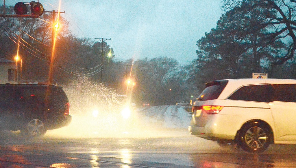 Heavy rains flooded some roads in the area Tuesday night. Lincoln County recorded as much as 5 inches of rainfall.