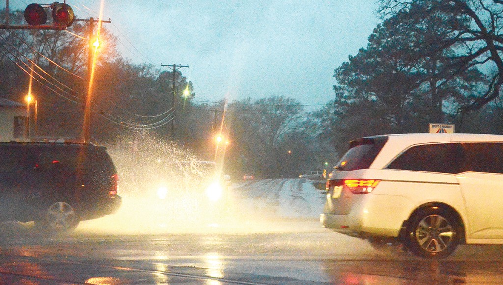 Heavy rains flooded some roads in the area Tuesday night. Lincoln County recorded as much as 5 inches of rainfall. 