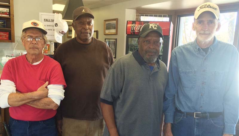 Daily Leader / Photo submitted / In Thursday's senior scramble at the Brookhaven Country Club, the team of (from left) Kenny Thornhill, Curtis Barnes, Jerry Handy, and Mike Allen won with a score of 14 under par 56.