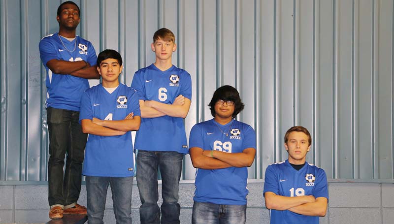 Daily Leader / Photo submitted / The Wesson Cobras soccer team received Region 6 All-District honors (from left) Marcus Jones, Kelvin Casanova, Justin Morgan, Fidel Mellado, and Dylan Ingle.