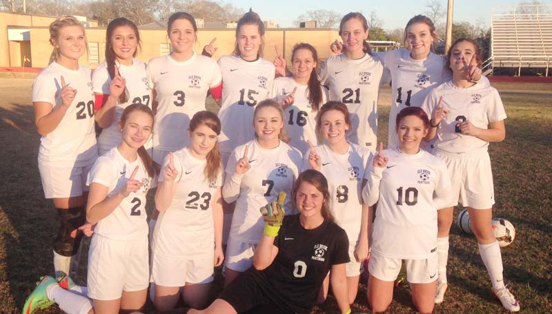 Daily Leader / Photo Submitted / Members of the Brookhaven girls district champs soccer team are (front row, from left) Madi Miller, Elaina Brewer, Joey Davis, Macy Ziskin, Kensy Stewart, Alyssa Canon; (back) Haley Speaks, Emily Mezzanares, Fallon Brooks, Leona Smith, Mariah Johnson, Bree Allen, Saylor Smith and Jackie Madison.