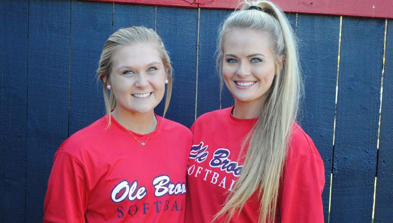 Daily Leader / Marty Albright / Brookhaven seniors (from left) Haley Speaks and Katherine Shell are ready to begin the 2016 fastpitch softball season. The Lady Panthers debut Saturday in the Lawrence County's Jamboree in Monticello. Brookhaven battles Seminary at 10:50 a.m. and Magee at 2:20 p.m.