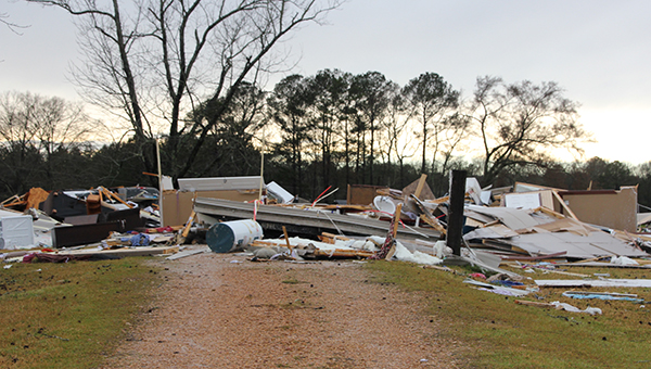 Photo by Alex Jacks / The Terrys lost their home last week as a damaging storm passed through the area.