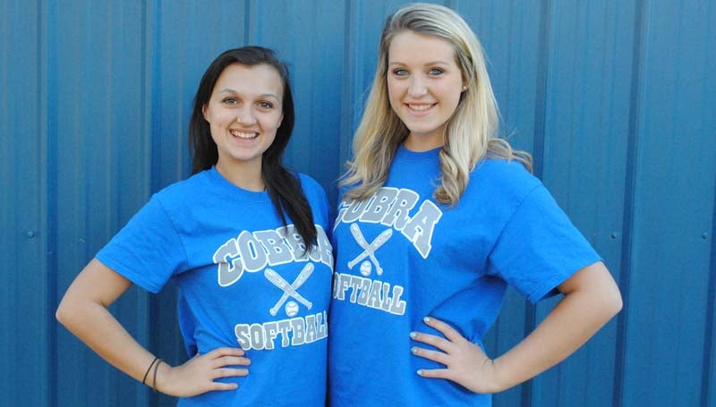 Daily Leader / Marty Albright / Wesson seniors (from left) Cheyenne Gladden and Kaitlyn Smith are excited to begin the 2016 fastpitch softball season.