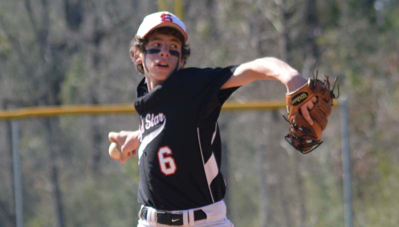 Daily Leader / Chris King / Loyd Star's Cade Hodges prepares to deliver his pitch in Saturday's action against East Marion.