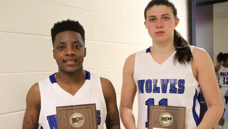 Co-Lin Media / Natalie Davis / Co-Lin's Alexis Collins (left) and Kelley Allen were named to the NJCAA Region 23 All-Tournament Team.