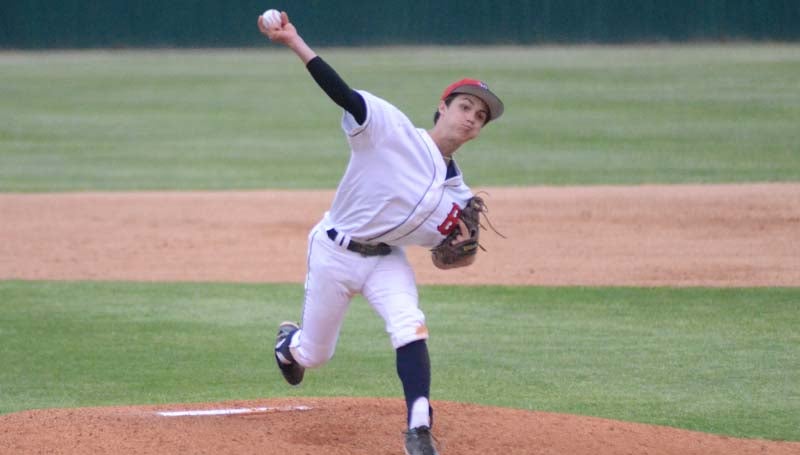 Daily Leader / Marty Albright / Brookhaven's Tyler Mixon prepares to deliver his pitch to Wingfield in Wednesday night baseball action at Moyer Field.