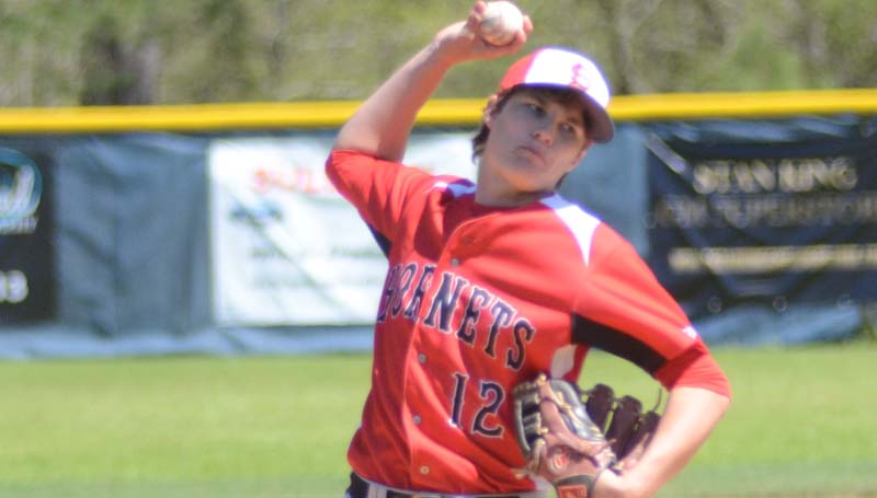 Daily Leader / Marty Albright / Loyd Star's Konner Allen prepares to deliver his pitch to Bogue Chitto Friday afternoon.