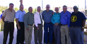 Photos by Alex Jacks / The Lincoln County Supervisors accepted a $50,000 grant from Mike Davis at the baseball complex dedication ceremony.