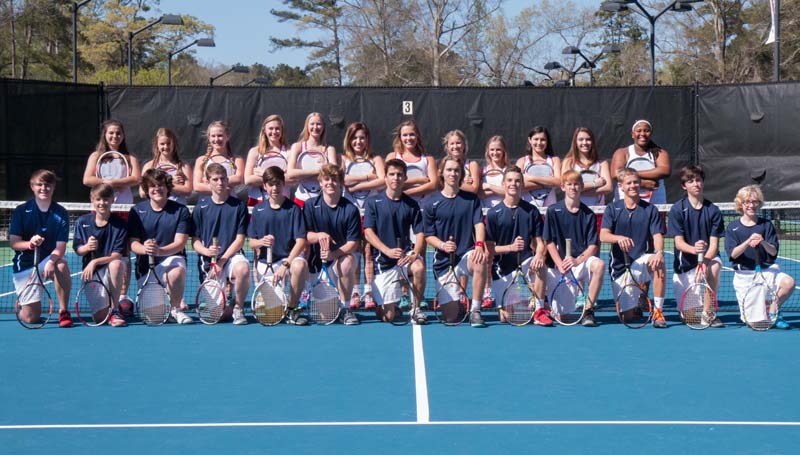 Daily Leader / Photo submitted / The Brookhaven tennis won the Region 6-5A crown. Members of the team are (front, from left) Jonah Clark, Pierce Legg, Jack Lowery, Ben Doty, Andrew Knott, Michael Haynes Hutson, Daniel Clark, Dalton Fortado, Cooper Patterson, Hayden Waldon, Will Moak, Daniel Panzica, Sam Allen; (back) Maddie Boyte, Rivers Gray, Kate Legg, Mackenzie Jackson, Alice Anne Walker, Meredith Bozeman, Jamie Sproles, Sarah Grace Evans, Maggie Massengill, Lea Allen, Abbigail Jones and Tennijah Smith.