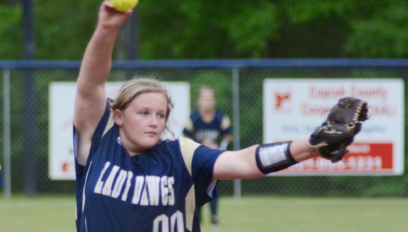 Daily Leader / File Photo / Franklin County’s Emilee Wallace collects two wins against Port Gibson Thursday night.