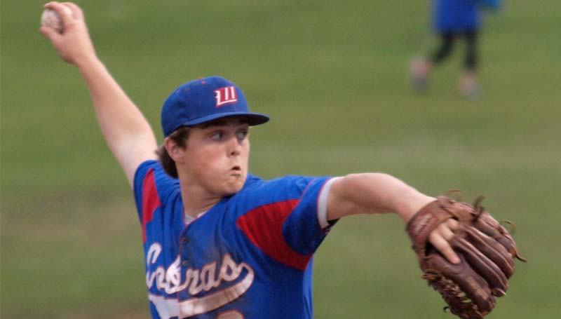 Daily Leader / Tracy Fischer / Wesson's Preston Middleton helps the Cobras win the division championship against the Franklin County Bulldogs 8-6 Saturday night. Check Tuesday edition for coverage.
