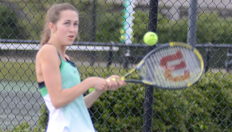 Daily Leader / Marty Albright / Carlie Smith and the West Lincoln Bear netters eliminated the Enterprise Jackets with a final score of 4-3 in opening round of the team tennis playoffs Monday. The Bears will host Resurrection in the second round at the Brookhaven County Club Monday starting at 3 p.m.