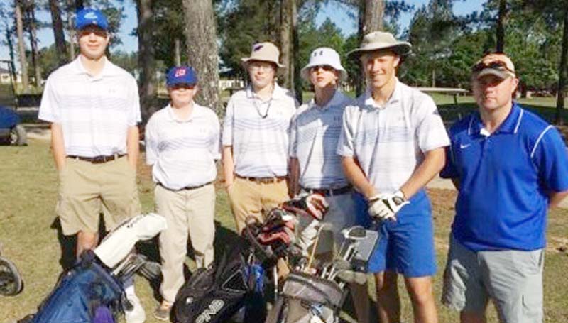 Daily Leader / Photo submitted / The Wesson Cobras' golf teams placed fifth with a final score of 747 in the state tournament in Oxford. Members of the team are (from left) Kenner Bizot, Chandler Byrd, Kyle Holloway, Bryce Langley, Logan Channell and coach John Douglas.