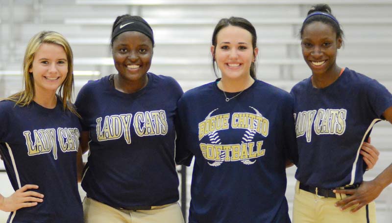 Daily Leader / File Photo / Bogue Chitto senior (from left) Alana Nettles, Christian Black, Brooke Myers and Zariah Matthews are looking to bring home a fastpitch softball state championship as the Lady Cats battle Smithville at Freedom Ridge Park.