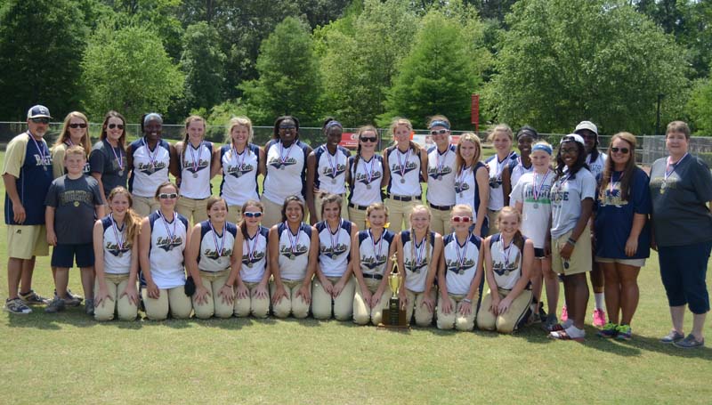 Daily Leader / Marty Albright / The Bogue Chitto Lady Cats posses with the Class 1A State runner up trophy Saturday.