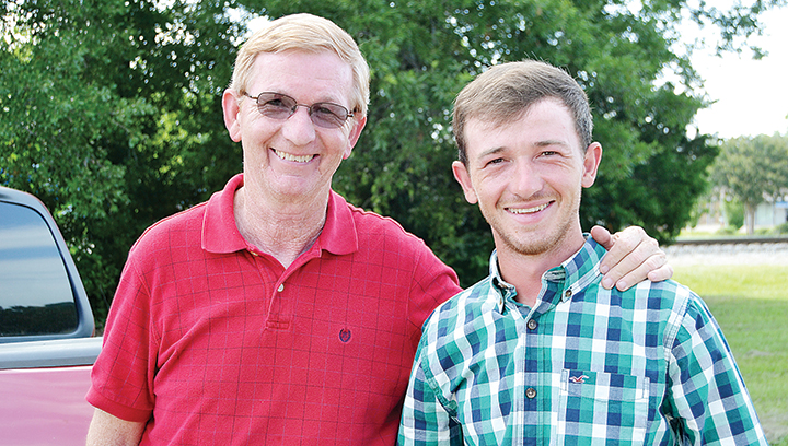 Photo by Donna Campbell/James Laird (left) and son, Jonathan, will likely spend Father’s Day together reminiscing about the years the two have shared thanks to the generosity of a donor family whose gift of their son’s kidney saved Jonathan’s life 23 years ago.