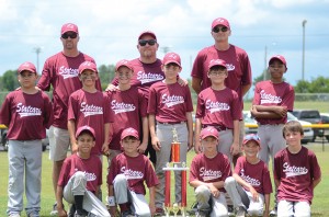 Photo by Anthony McDougle/ Statcare Medical Clinic came in second place in the 9- and 10-year-old championship game Satruday. Members of the team are Noah Busby, Samuel Evans, Juan Fells, Gatlin Guynes, Jamarius Malone, Matthew Newman, Mason Orr, Michael Orr, Nathan Rawls, Carson Temple and Pierce Whittington. Coaches are Mark Guynes, Jamie Newman and Darryl Temple.