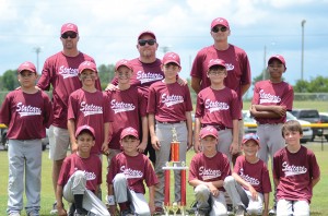 Photo by Anthony McDougle/ Statcare Medical Clinic came in second place in the 9- and 10-year-old championship game Satruday. Members of the team are  Noah Busby, Samuel Evans, Juan Fells, Gatlin Guynes, Jamarius Malone, Matthew Newman, Mason Orr, Michael Orr, Nathan Rawls, Carson Temple and Pierce Whittington. Coaches are  Mark Guynes, Jamie Newman and Darryl Temple. 