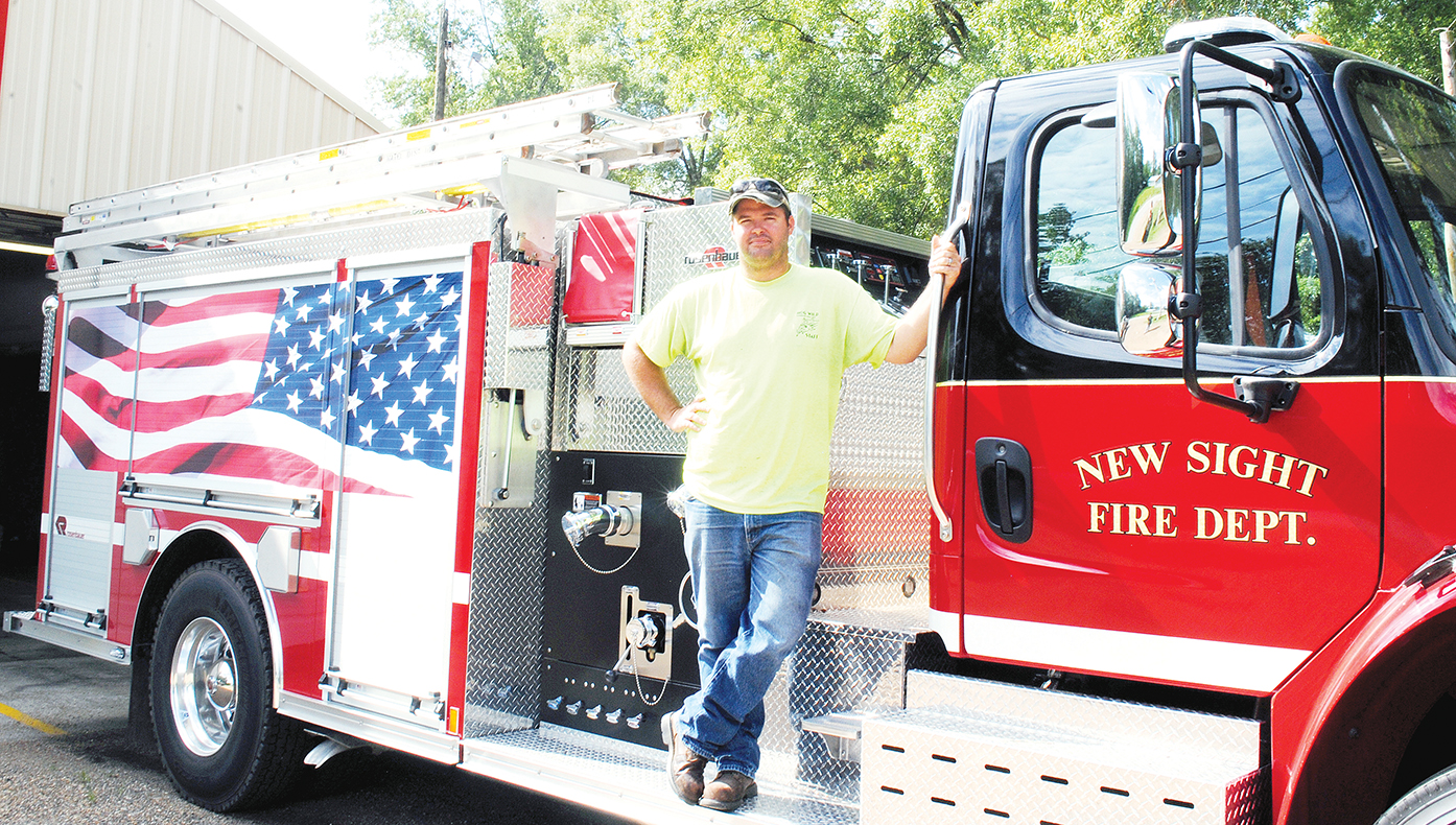 Photo by Aaron Paden/Cory Smith has served as chief for the New Sight Volunteer Fire Department for three years.