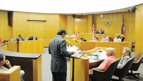 Photo by Aaron Paden/Charles Davis’ trial continues today at the Lincoln County Courthouse. Davis is accused of touching and handling for lustful purposes a 10-year-old girl when he was a Lincoln County school bus driver. A gallery of pictures from the trial is available at dailyleader.com.