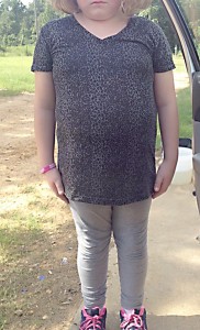 Photo submitted/Nettles' sister brought his niece a this following change of clothes after she was removed from class. The school deemed the second outfit in violation of the handbook as well.