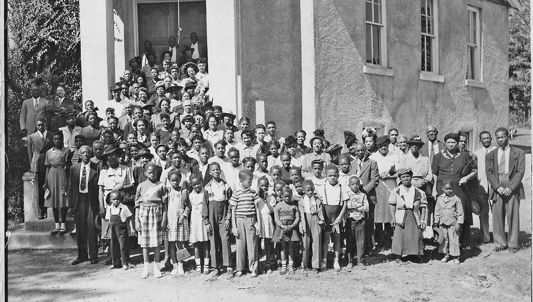 Photos submitted/Members of St. James Missionary Baptist Church gather outside the church located on Minnesota Street in 1960.
